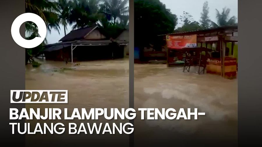 Banjir Bandang di Lampung, Sejumlah Rumah Hanyut