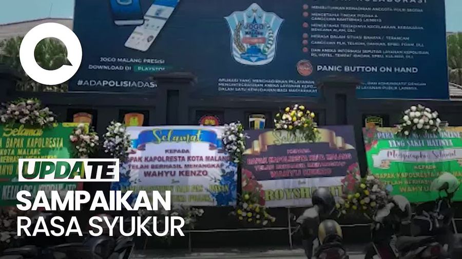 Tangkap Crazy Rich Wahyu Kenzo, Polresta Malang Dibanjiri Karangan Bunga