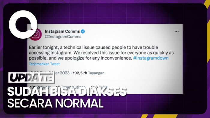 Permintaan Maaf Meta Usai Instagram Sempat Down Berjam-jam