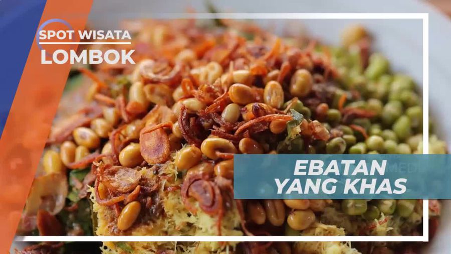 Ebatan, Kuliner Dengan Isi Kacang Kedelai dan Serundeng, Lombok