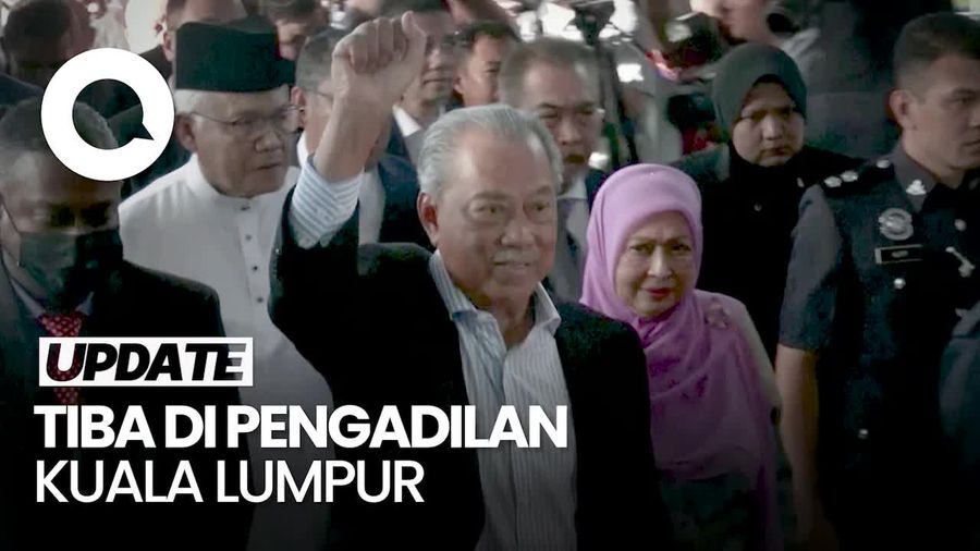 Ekspresi Eks PM Malaysia Muhyiddin Yassin Hadapi Dakwaan Dugaan Korupsi