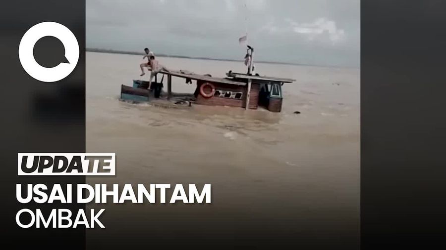  Detik-detik Kapal Muat Sawit 40 Ton Tenggelam di Laut Jambi