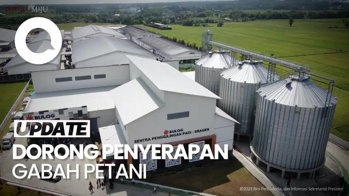 Momen Jokowi Resmikan Sentra Penggilingan Padi di Sragen