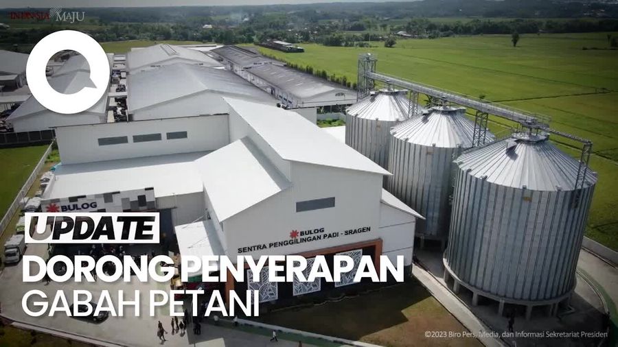 Momen Jokowi Resmikan Sentra Penggilingan Padi di Sragen