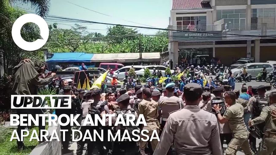 Demo Mahasiswa Kritik Pj Walkot Tasikmalaya Berujung Ricuh