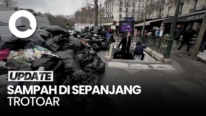 Penampakan Sampah Menumpuk di Kota Paris Gegara Petugas Mogok Kerja
