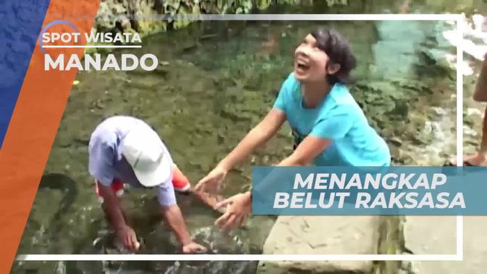 Tantangan Seru Menangkap Belut Raksasa, Manado