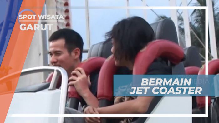 Uji Nyali, Bermain Wahana Jet Coaster yang Bikin Deg-degan, Garut