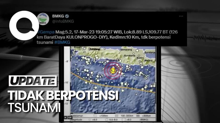 Gempa M 5,2 Guncang Kulon Progo DIY