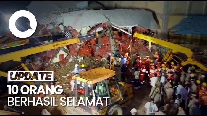 Atap Bangunan Gudang di India Roboh, 14 Orang Tewas