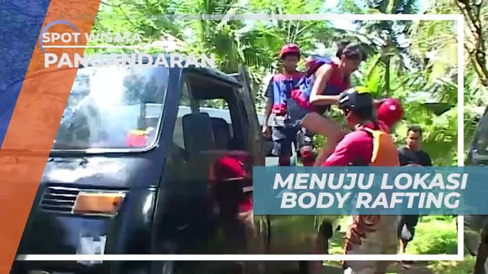 Menuju Lokasi Body Rafting di Pangandaran
