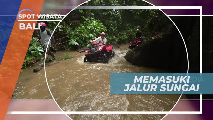 Melewati Jalur Sungai dan Air Terjun, Keseruan Bermain ATV di Bali