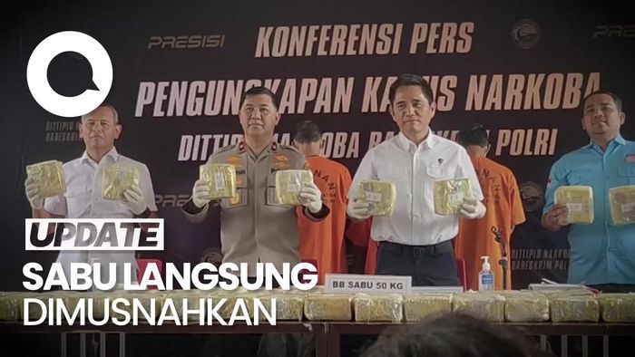 Bareskrim Gagalkan Peredaran 50 Kg Sabu dari Malaysia