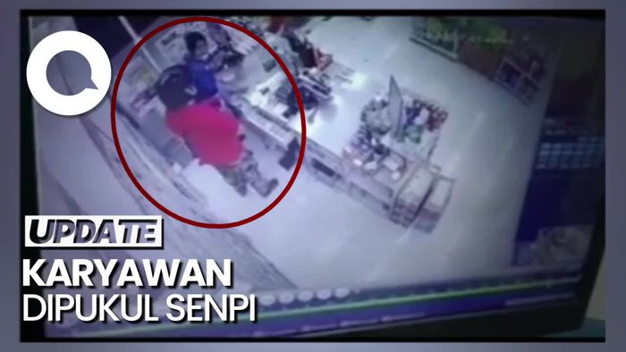 Detik-detik Perampok Todong Senpi ke Kasir Minimarket di Cilacap