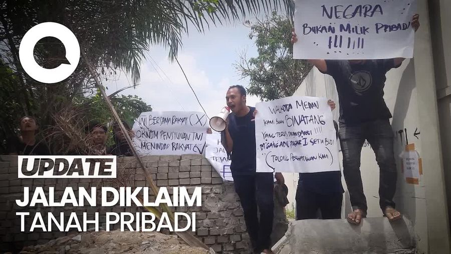 Pensiunan TNI Didemo Warga Medan Karena Menembok Jalan Umum