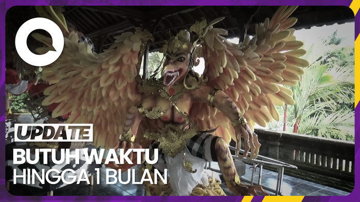 Kesibukan Pembuat Patung Ogoh-ogoh Jelang Nyepi di Lumajang