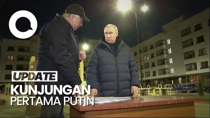 Momen Putin ke Mariupol Malam-malam di Tengah Status Buron ICC