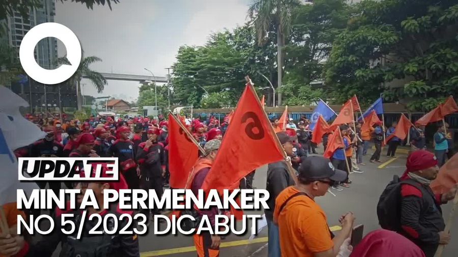 Tolak Permenaker Nomor 5 soal Upah, Massa Buruh Geruduk Kemnaker RI!