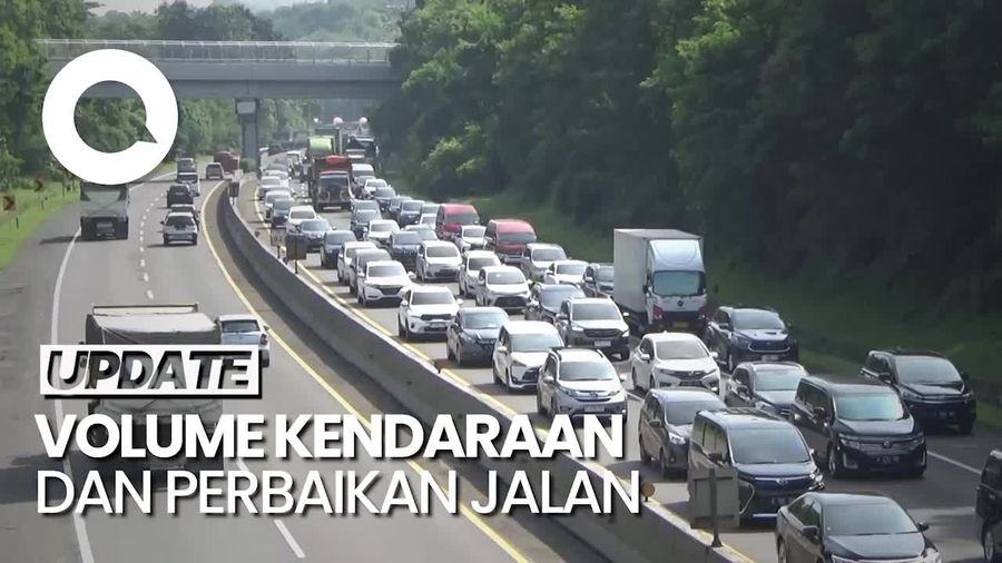 Penampakan Kemacetan Panjang di Tol Cipularang Jakarta Arah Bandung