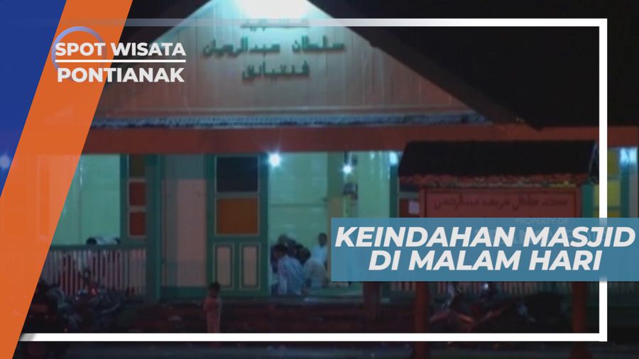 Indahnya Masjid Sultan Syarif Abdurrahman Pada Malam Hari, Pontianak