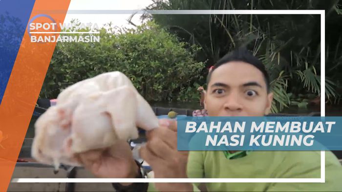 Menyiapkan Berbagai Bahan Membuat Nasi Kuning Khas Banjarmasin