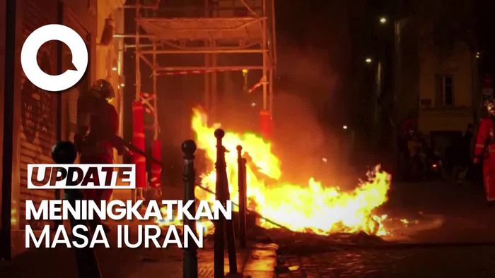 Prancis Mencekam Bak Medan Perang Akibat UU Kenaikan Usia Pensiun