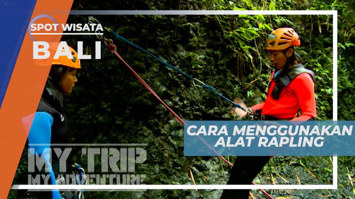 Pacu Adrenalin Menuruni Tebing Air Terjun Dengan Rapling, Bali