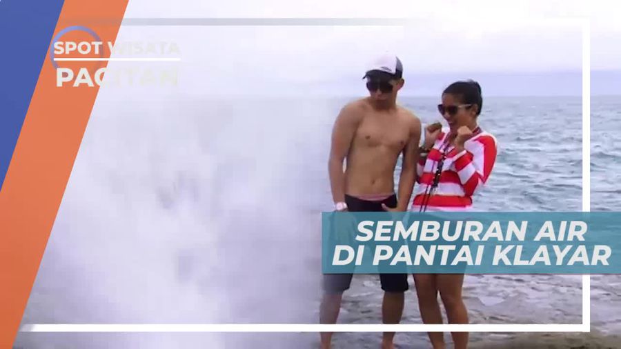 Fenomena Alam Semburan Air di Pantai Klayar Pacitan