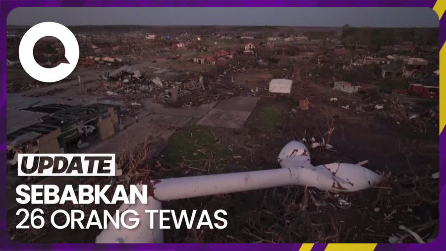 Penampakan Mississippi dari Ketinggian Usai Diterjang Tornado Dahsyat