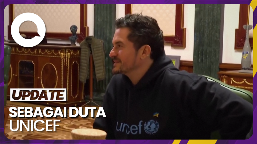 Momen Pertemuan Orlando Bloom dan Zelensky di Kyiv