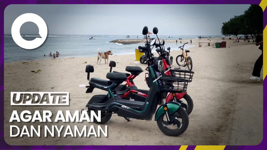 Dispar Kota Denpasar Larang Sepeda Listrik Masuk Pedestrian Pantai Sanur