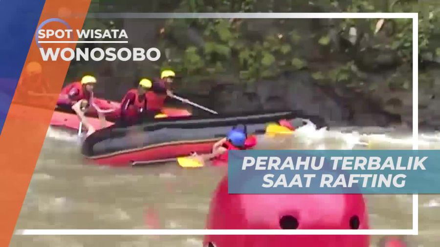 Perahu Terbalik, Momen Seru Saat Rafting di Sungai Serayu Wonosobo