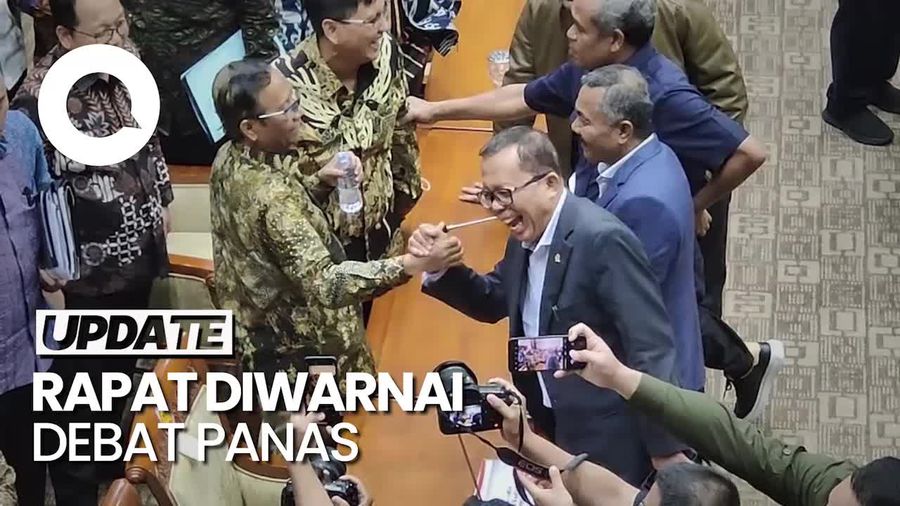 Momen Benny Harman-Arsul Sani-Mahfud Salaman Usai Rapat Panas Rp 349 T
