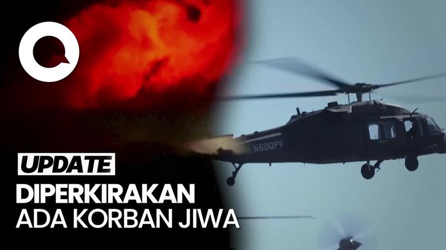 Penampakan 2 Helikopter Black Hawk AS yang Jatuh Saat Latihan