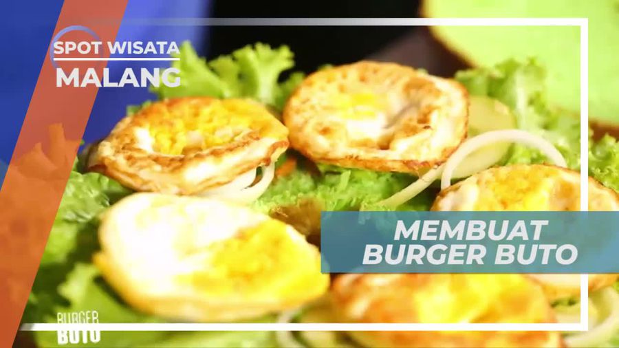 Membuat Burger Buto, Kuliner Dengan Ukuran Jumbo, Kota Malang