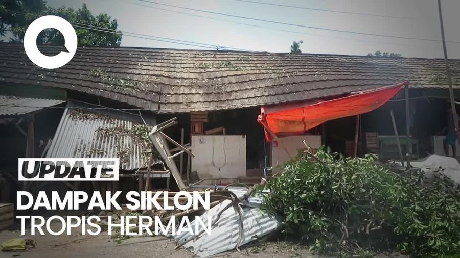 10 Kios Pasar Giwangan Yogya Rusak Diterjang Badai Tropis Herman