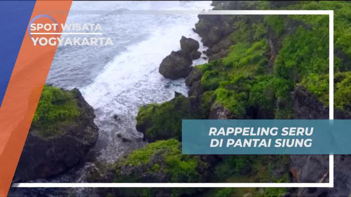 Keseruan Rappeling di Saat Hujan, Pantai Siung Yogyakarta