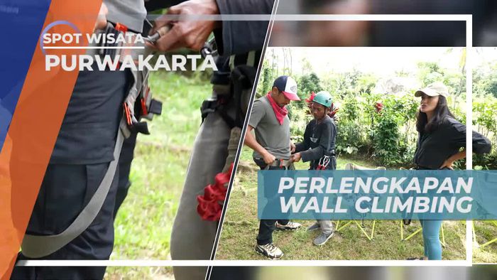 Memakai Peralatan Wall Climbing Sebelum Mendaki, Purwakarta