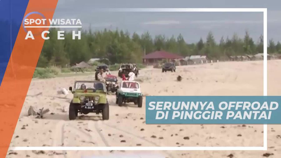 Seru-seruan Offroad di Pantai Aceh
