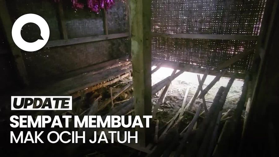 Ramadan Memilukan Mak Ocih, Gubuknya Miring dan Berlubang Besar