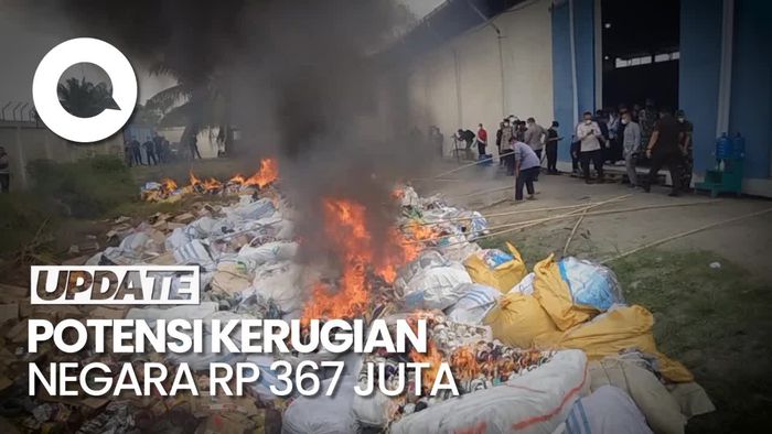 Bea Cukai Teluk Nibung Musnahkan Barang Bekas Impor Senilai Rp 4,6 M