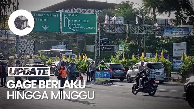 Suasana Lalin di Jalur Puncak Terpantau Lengang, Terapkan Ganjil-Genap