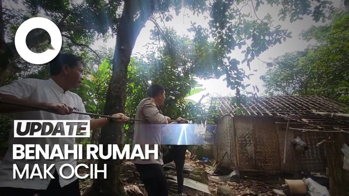 Kapolres Sukabumi Robohkan Gubuk Reyot Mak Ocih