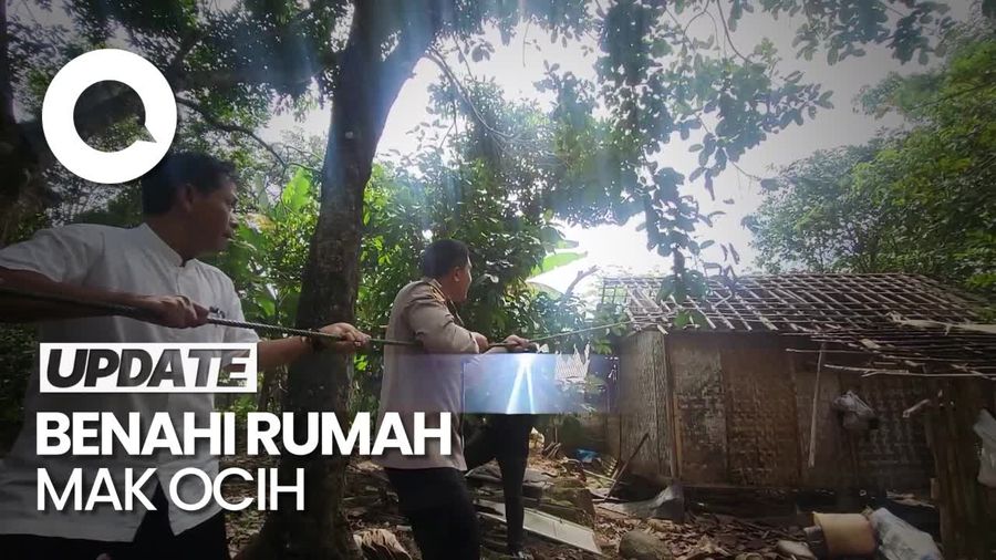 Kapolres Sukabumi Robohkan Gubuk Reyot Mak Ocih