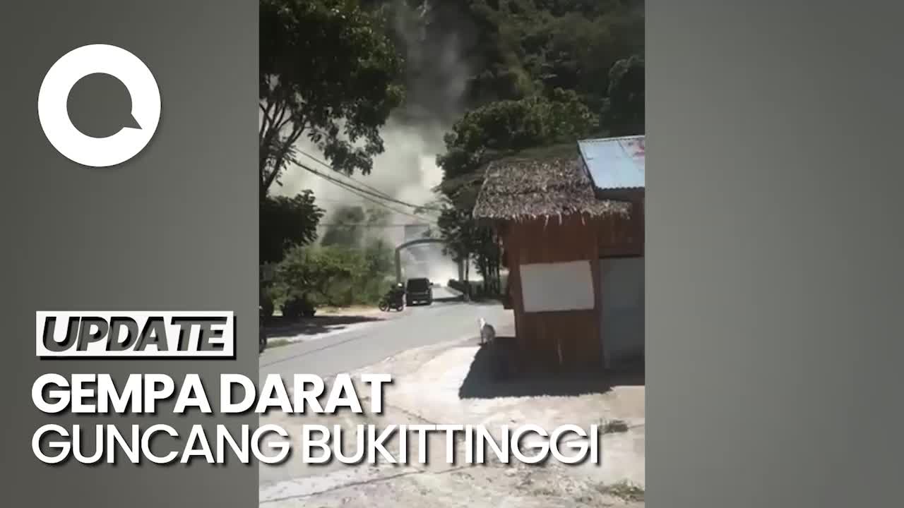 Penampakan Longsor Di Ngarai Sianok Usai Bukittinggi Diguncang Gempa