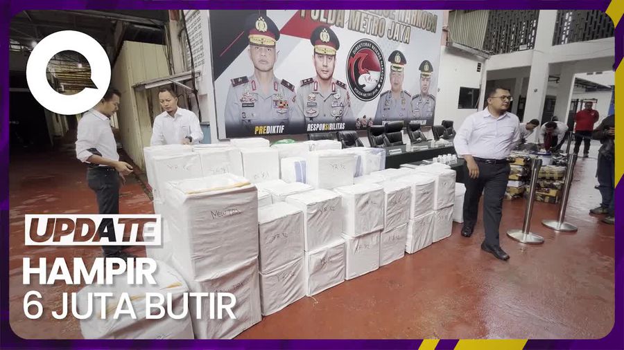 Jutaan Butir Obat Daftar G dan Pil PCC Diamankan Polda Metro Jaya 