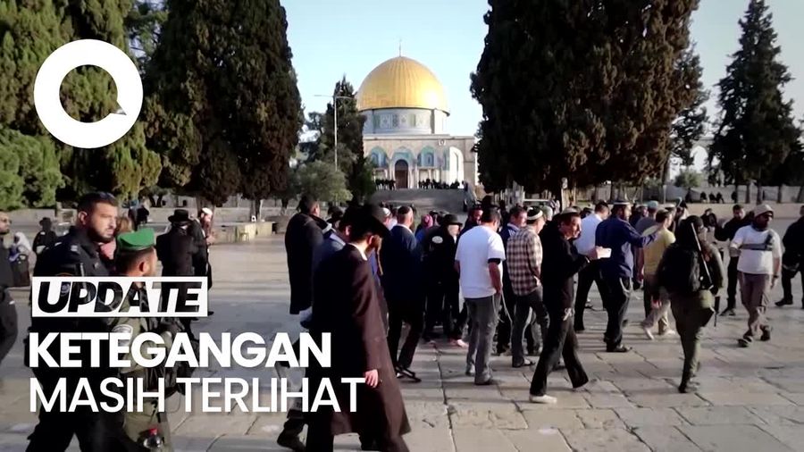 Suasana Terkini Masjid Al-Aqsa: Polisi Israel Berseliweran