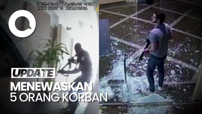 Rekaman Detik-detik Polisi Lumpuhkan Penembak Massal Bank Kentucky