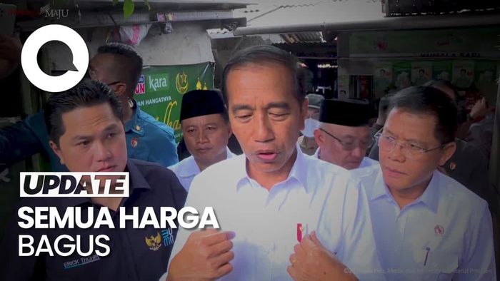 Jokowi Cek Pasar Tugu Depok: Harga Ayam Stabil, Beras Belum Turun