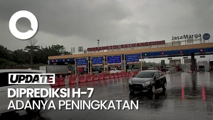 Suasana Lalu Lintas Gerbang Tol Kalikangkung Masih Lengang